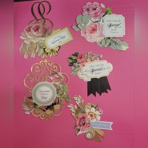 Anna Griffin On Your Special Day Collage Card Toppers.  Set Of 8. (0191)